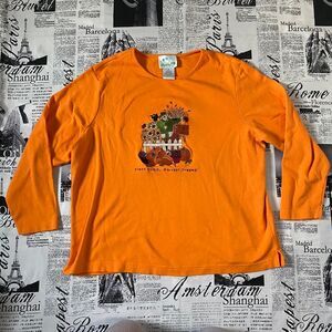 Quacker-factory Women's Orange Blouse